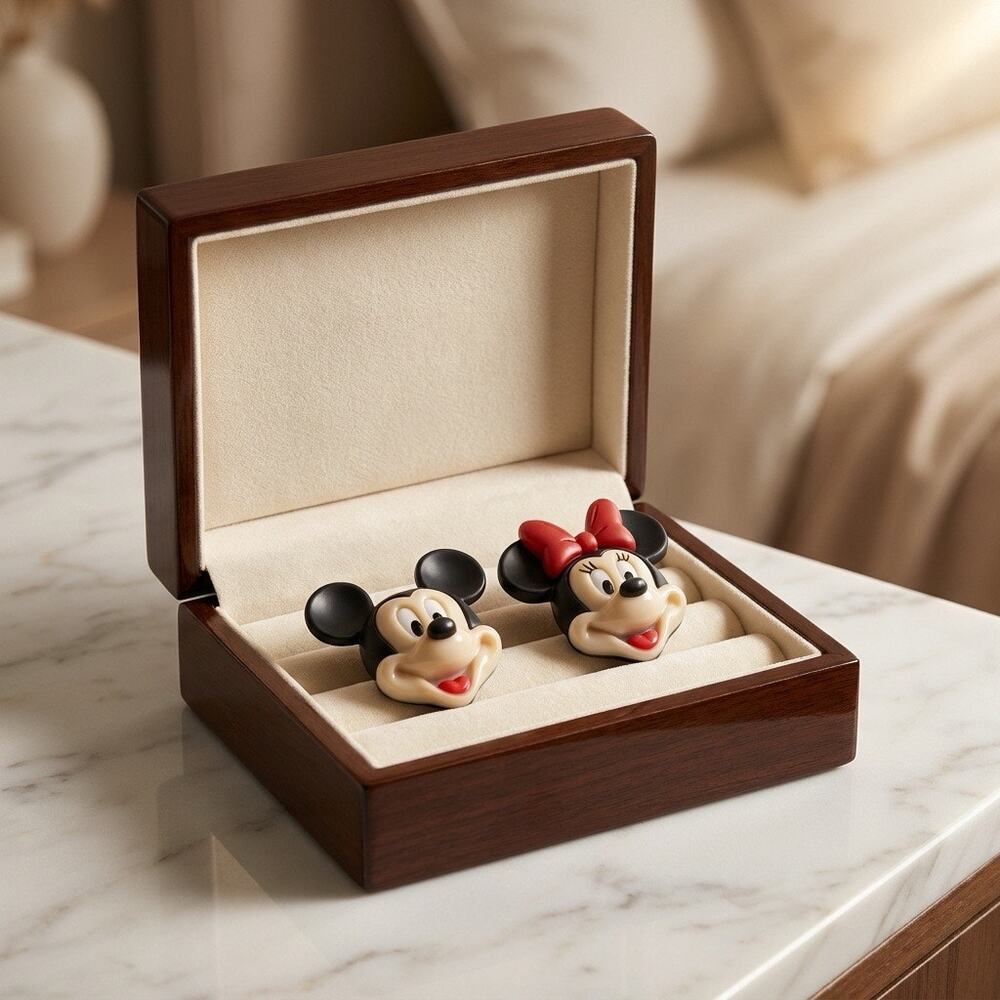 Mickey & Minnie Earrings-1 inch